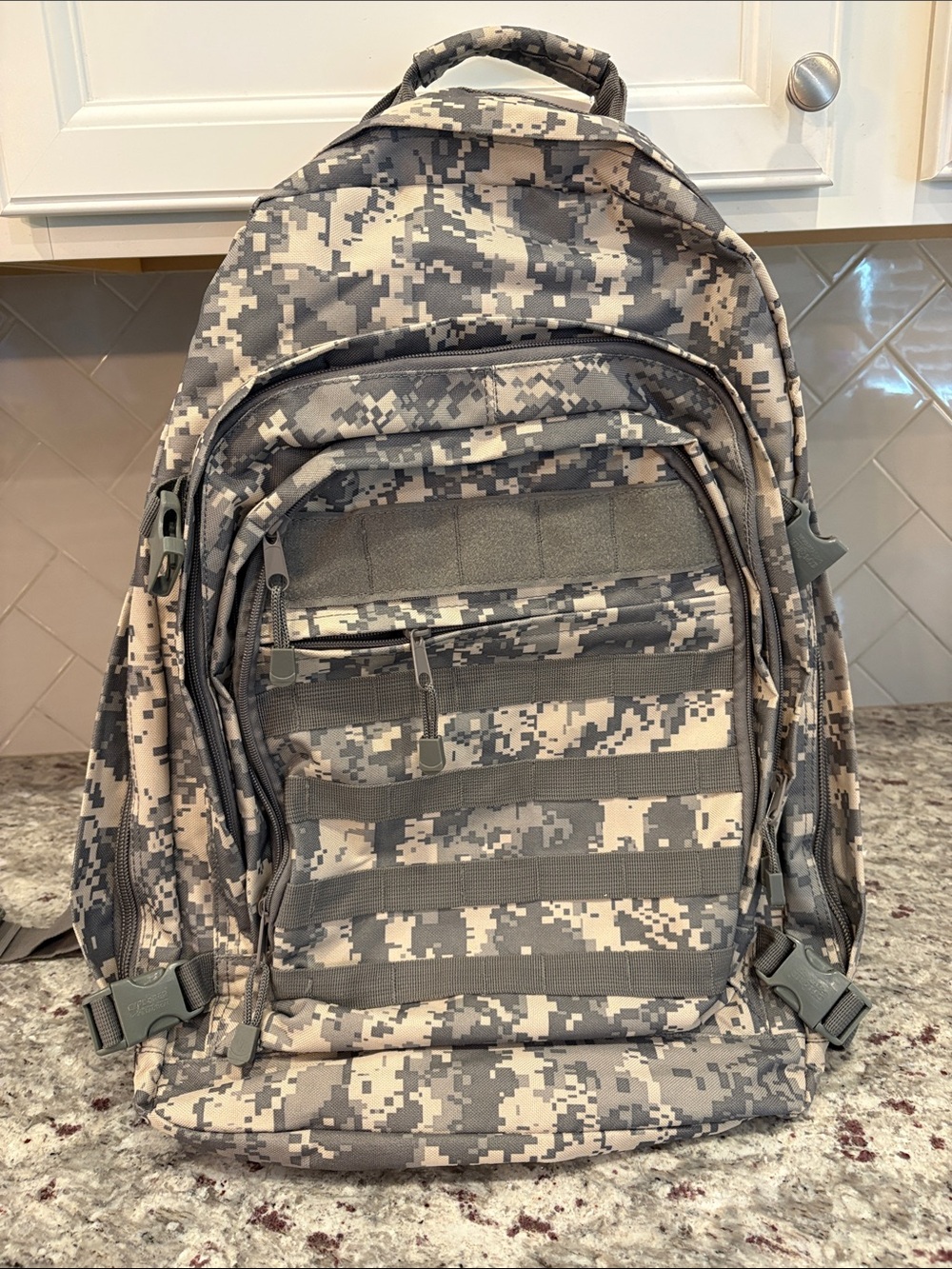 Camo Tactical Backpack in Grey Tan